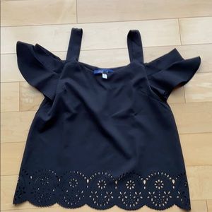 Black shoulder cut out top